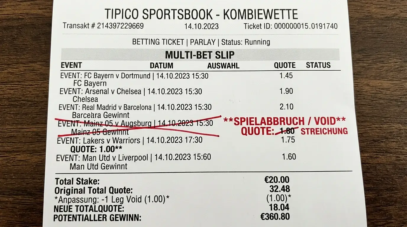 Buchmacher-Regeln bei Spielabbruch im Eishockey: Wie verschiedene Wettanbieter mit abgebrochenen Spielen in Kombiwetten umgehen