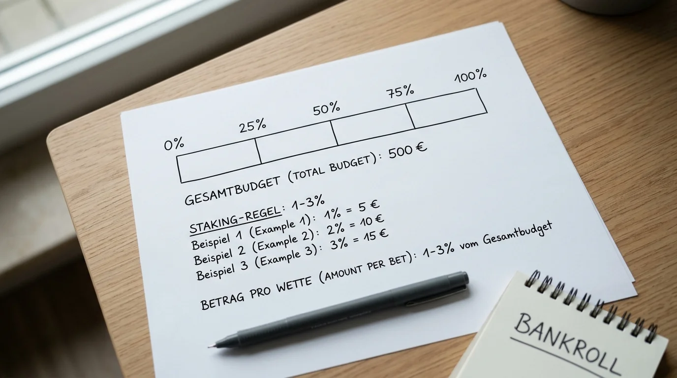 Bankroll-Management für Eishockey Kombiwetter: grafische Darstellung der 1-3%-Regel und Unit-Staking-Prinzip für nachhaltiges Wettbudget