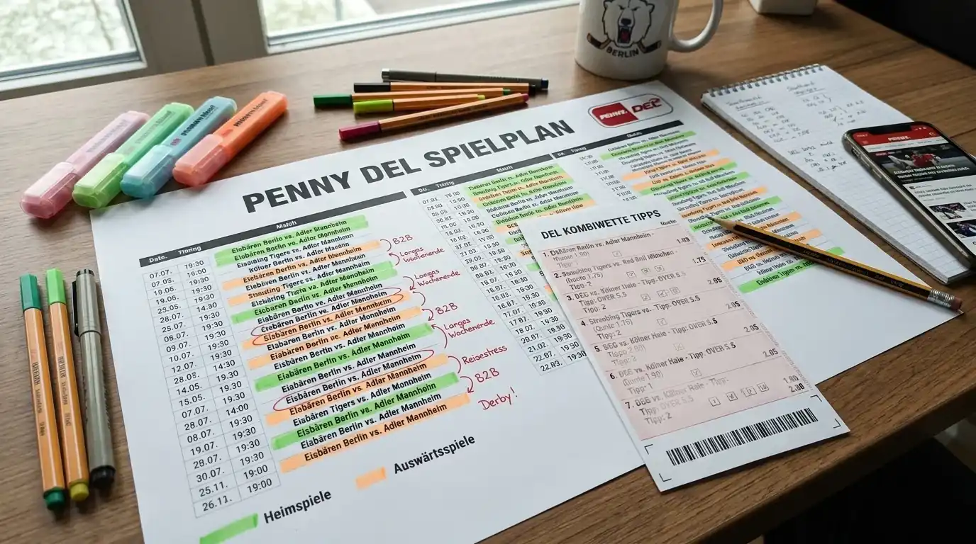 PENNY DEL Spielplan und Kombiwetten-Planung für die laufende Saison