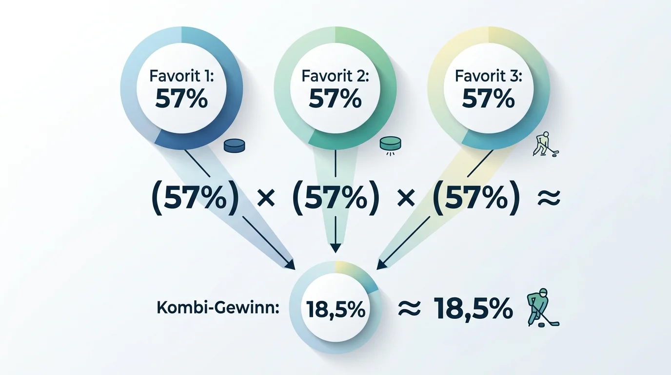 Mathematische Analyse von Favoritenquoten in Eishockey Kombiwetten — Gewinnwahrscheinlichkeit bei mehreren Legs
