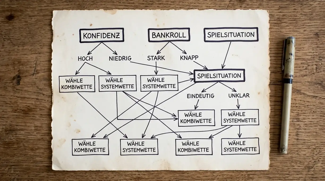 Entscheidungshilfe Kombiwette vs. Systemwette beim Eishockey: Konfidenz, Bankroll und Spielsituation als Kriterien
