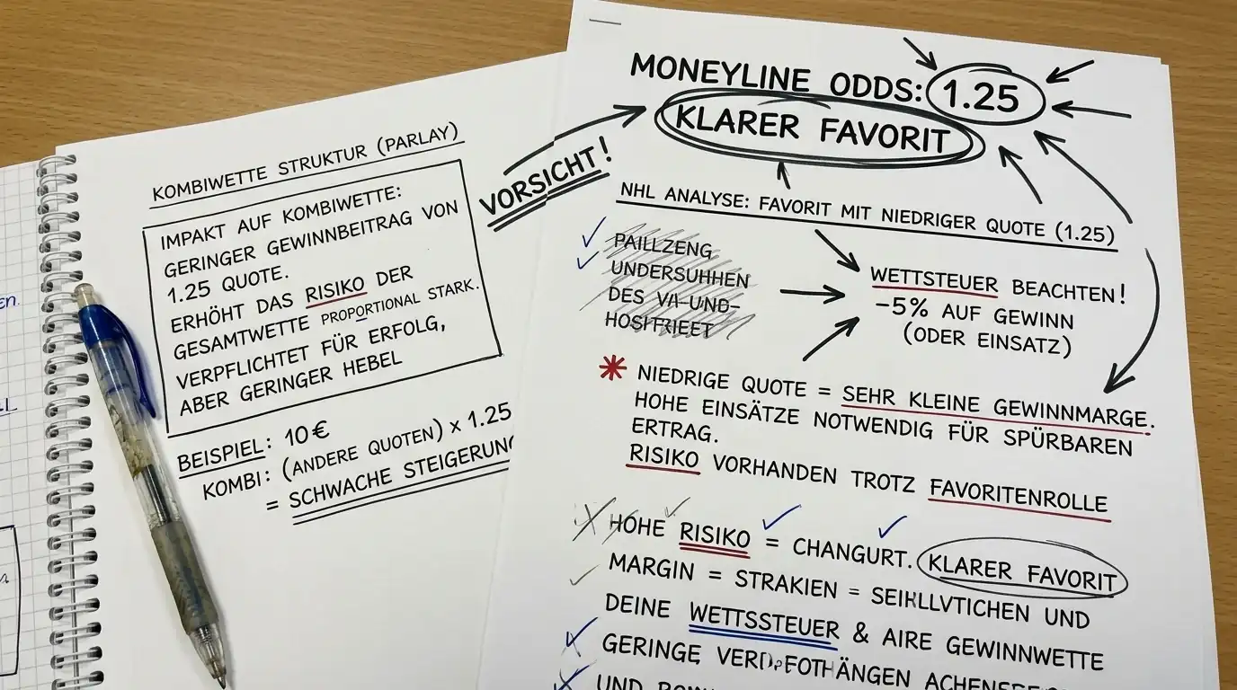 Analyse eines klaren NHL-Favoriten in der Moneyline-Kombiwette und Risiken bei niedrigen Quoten