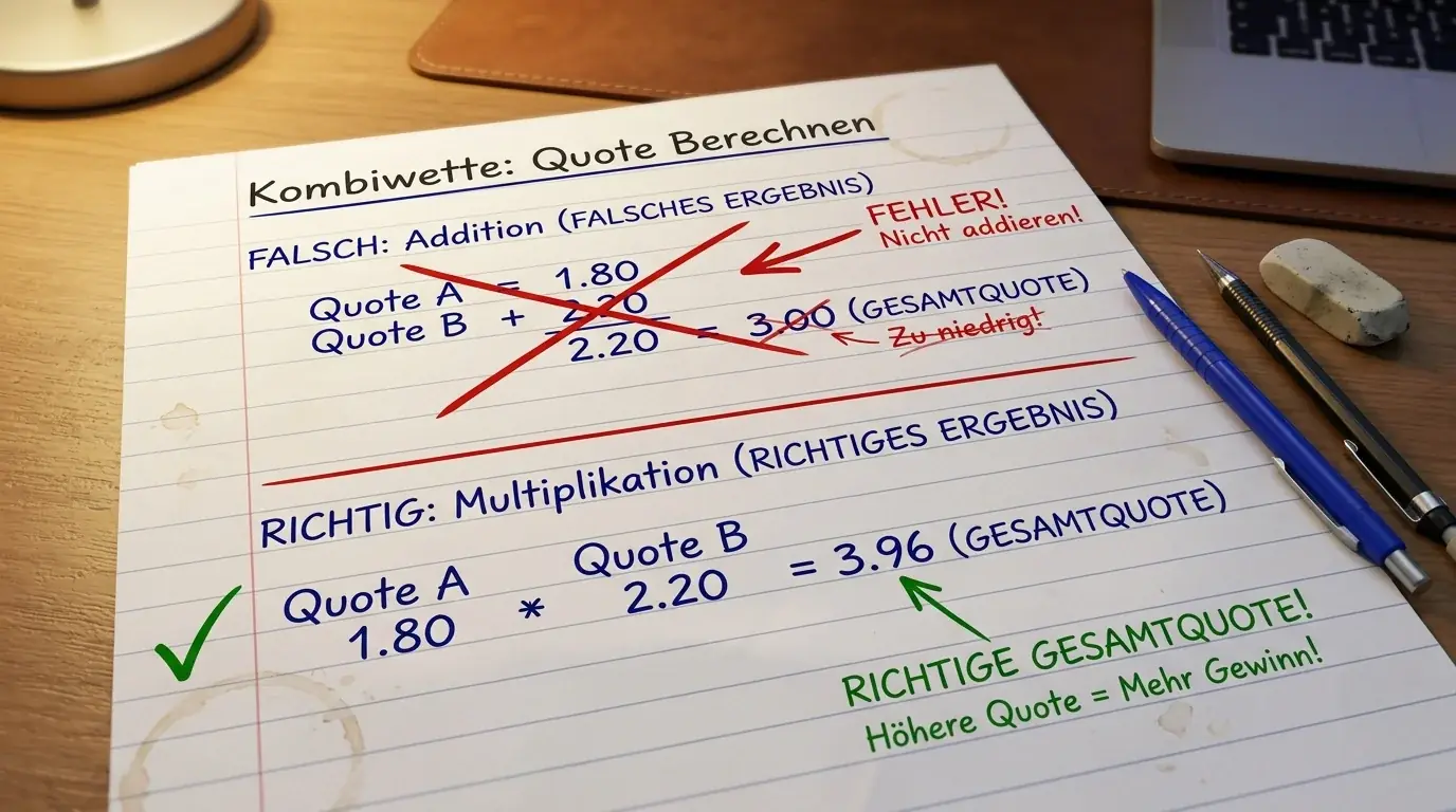 Typische Rechenfehler beim Berechnen der Eishockey Kombiwette Gesamtquote und wie man sie erkennt