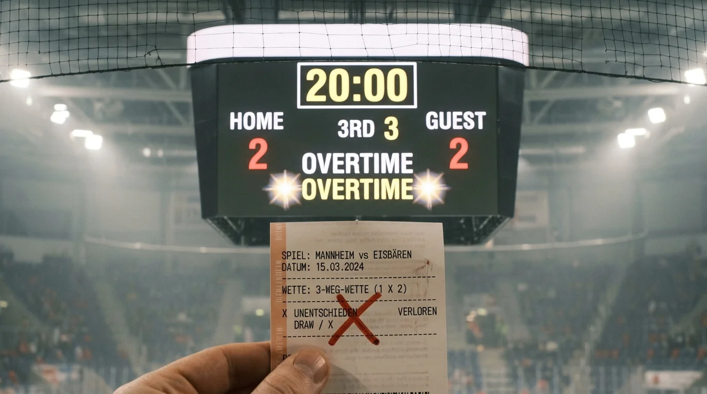 NHL 3-Weg-Wette Risiko für Kombischein: Unentschieden-Anteil nach 60 Minuten und OT-Auswirkung