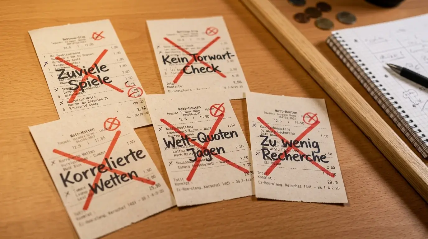 Typische Einsteigerfehler bei Eishockey-Kombiwetten: zu viele Legs, falsche Wettarten, kein Torhütercheck