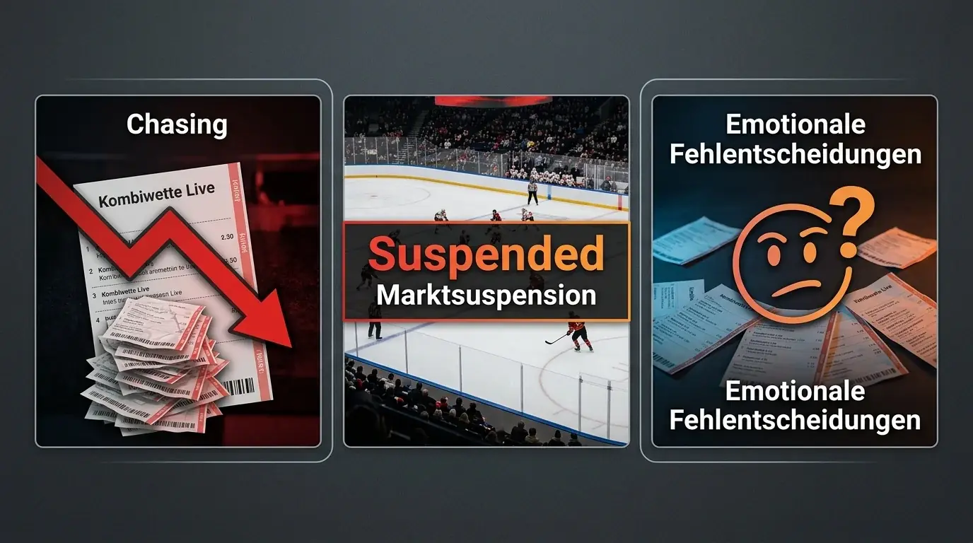 Typische Fallen bei Eishockey Live-Kombiwetten — Chasing, suspendierte Märkte und emotionale Fehlentscheidungen
