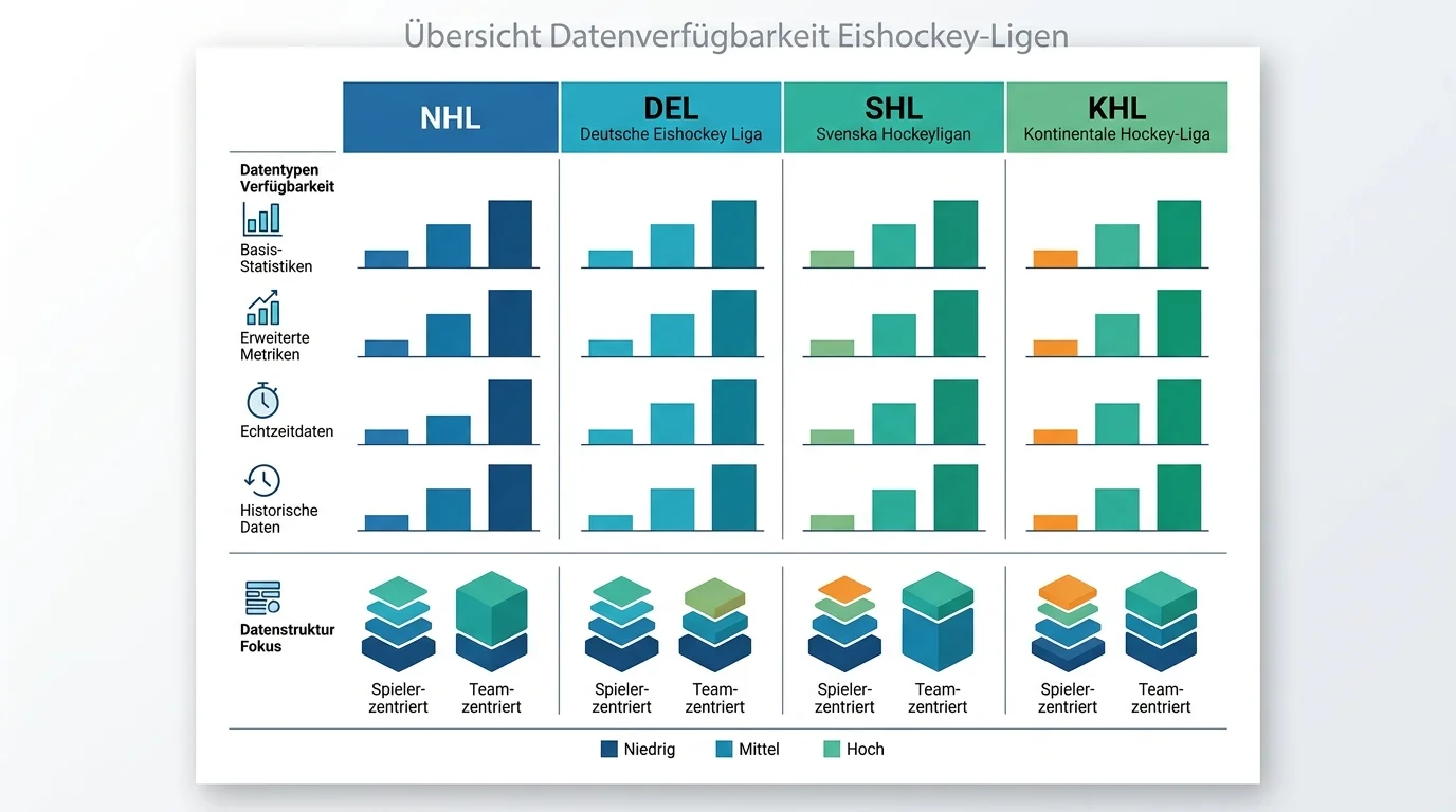 Datenvergleich für Auslandsligen in Eishockey-Kombiwetten: SHL und KHL im Vergleich zu NHL und DEL